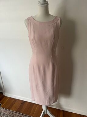 White House Black Market Pink Sleeveless Sheath Dress.Minimal design. Size 4.